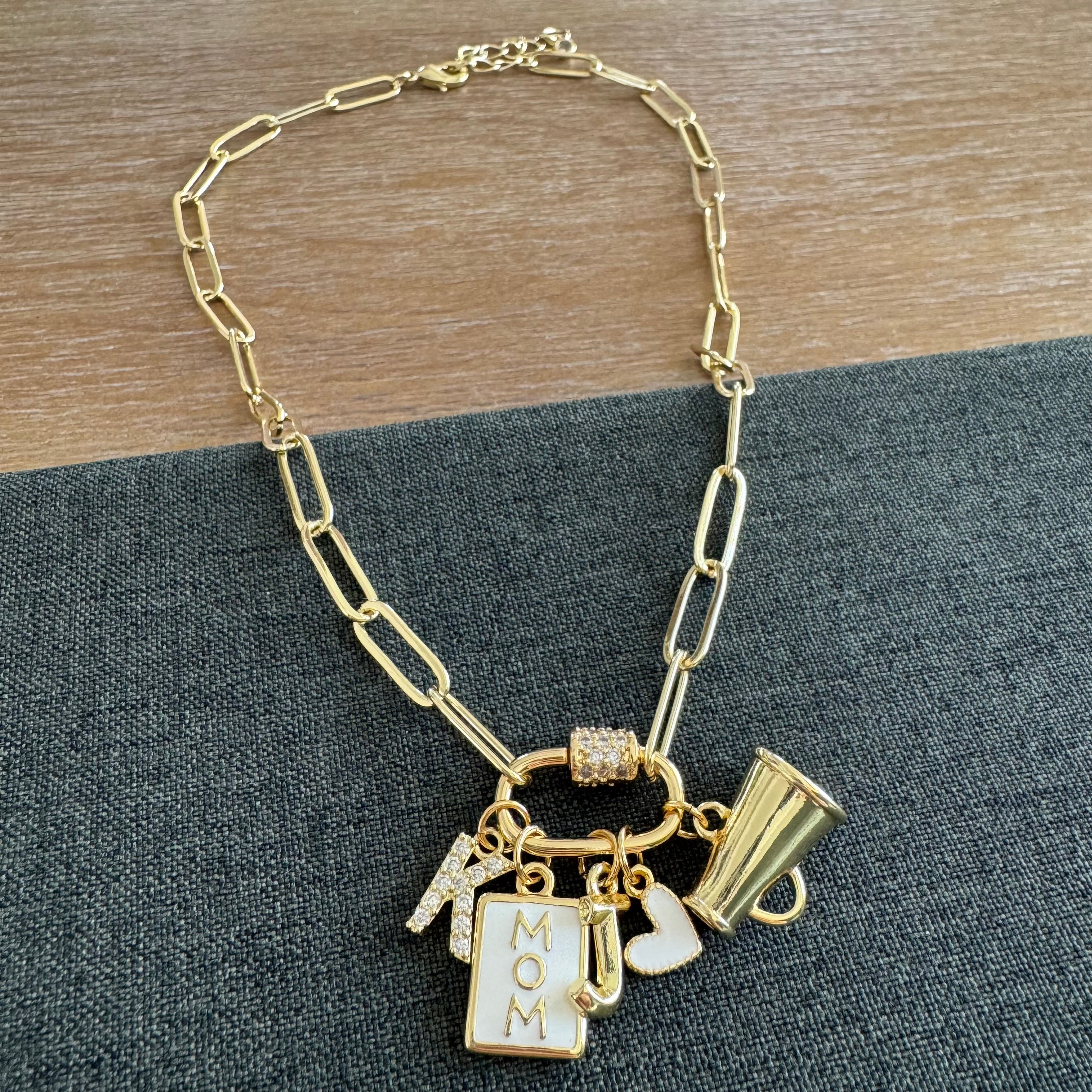 Mia Cheer Mom Carabiner Necklace