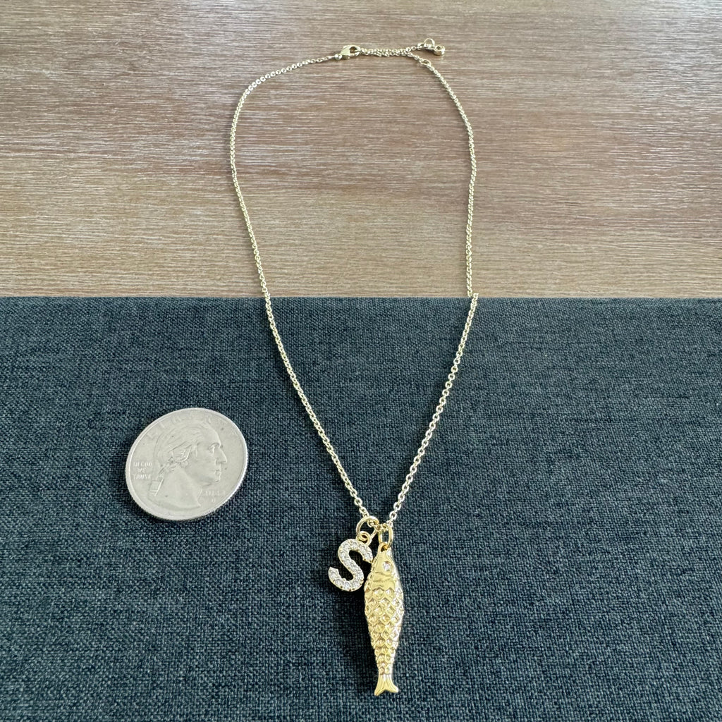 Fish Initial Casen Necklace