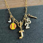 Softball Mama Number Necklace