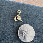 Angel Wing Charm with Initial on clasp