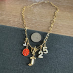Basketball Number Necklace