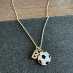 Soccer Initial Casen Necklace