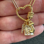 Tatum Mom Heart Carabiner Necklace
