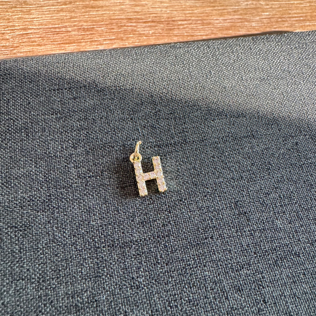 Rhinestone Letter Charm