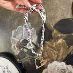 Heart Bandana Scarf Necklace Cream