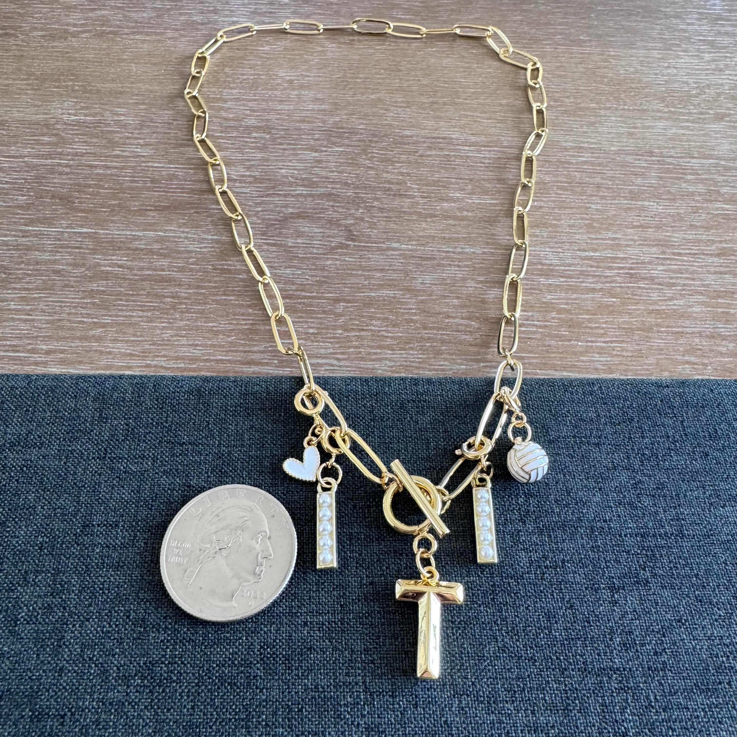 Volleyball Number Necklace