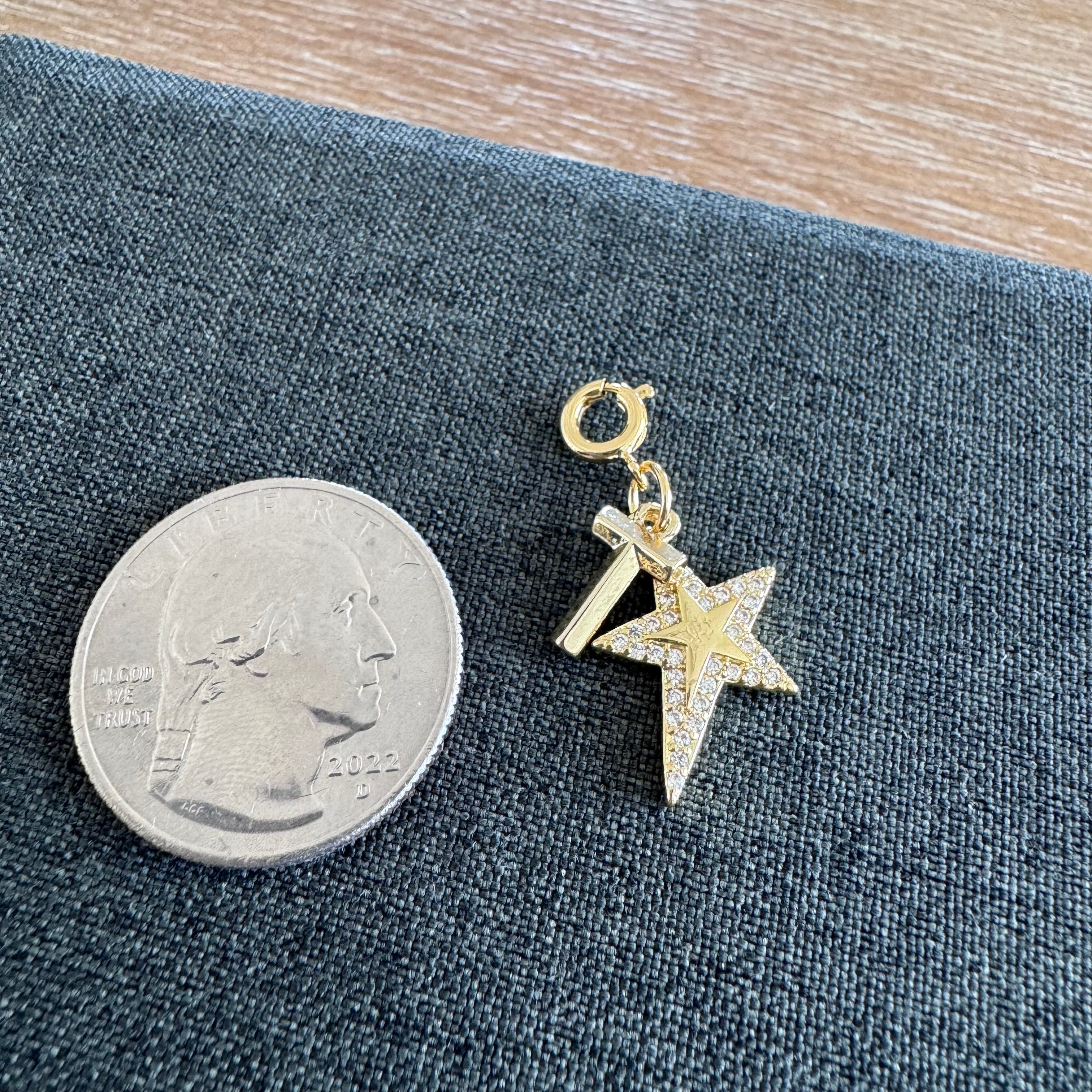 Sophia Star Charm with Initial on clasp
