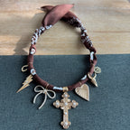 Wallen Bandana Charm Necklace Brown