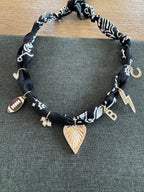 Football Bandana Necklace Black