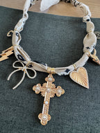 Wallen Bandana Charm Necklace Oat