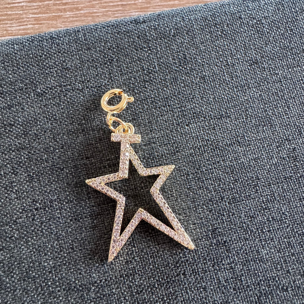 Sarah Star Initial Charm with clasp