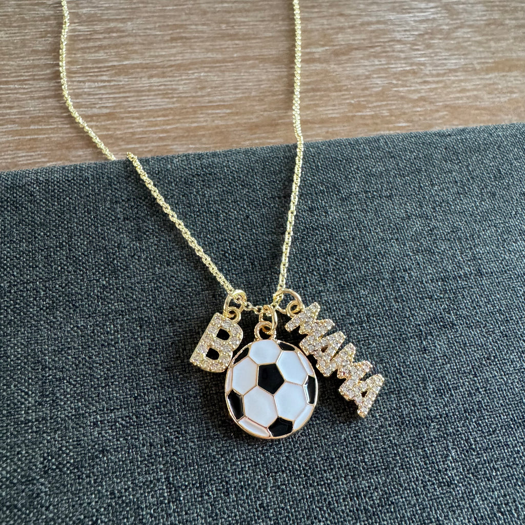 Soccer Mama Initial Casen Necklace