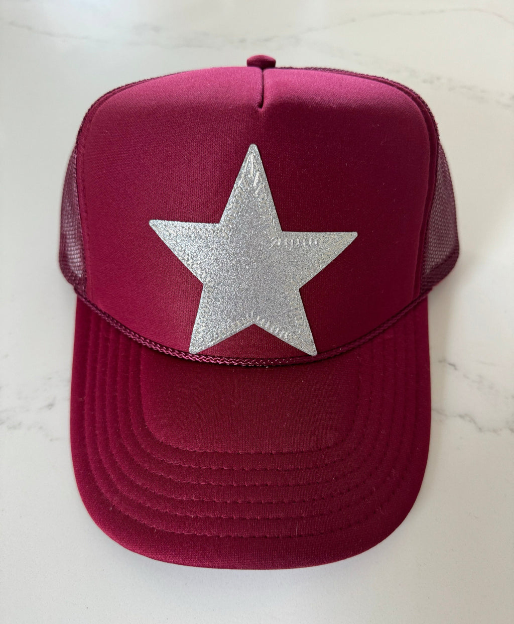 Silver Star Maroon Hat