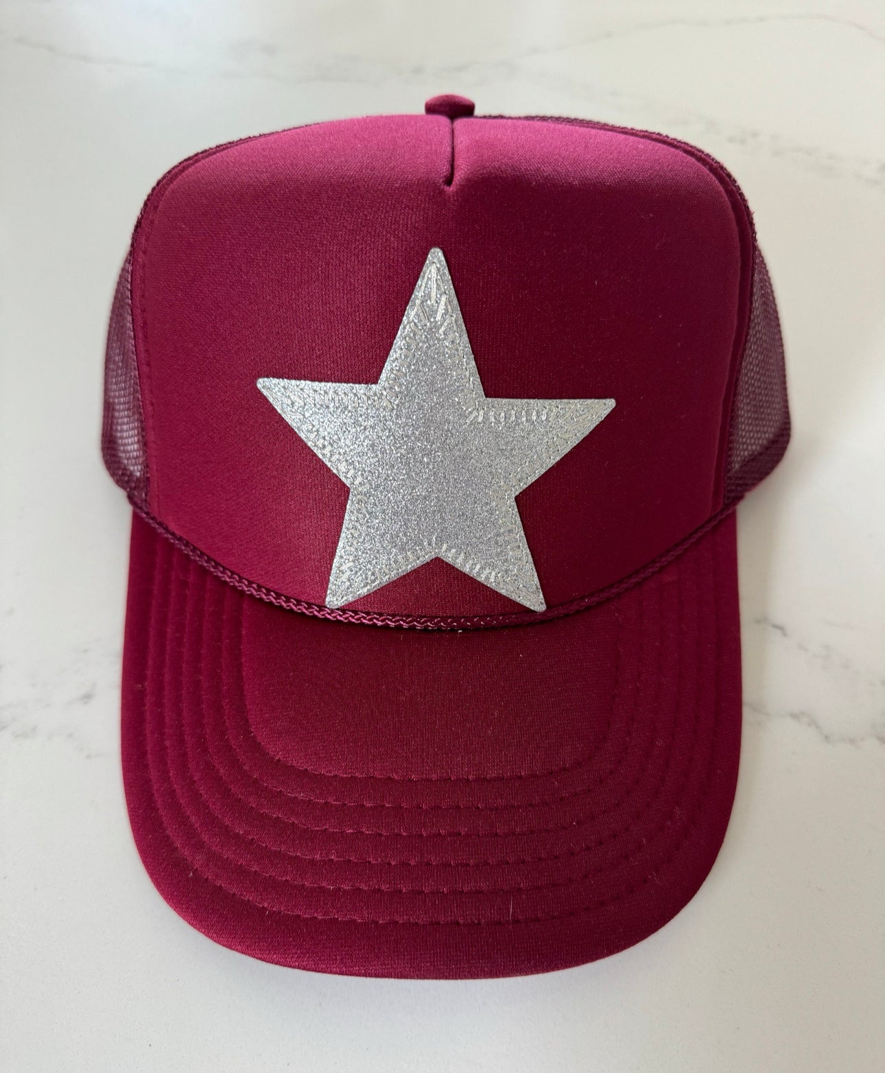 Silver Star Maroon Hat