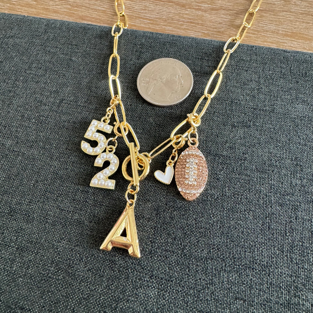 Football Number Necklace