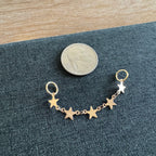 Star Shoe Charm Chain on rings