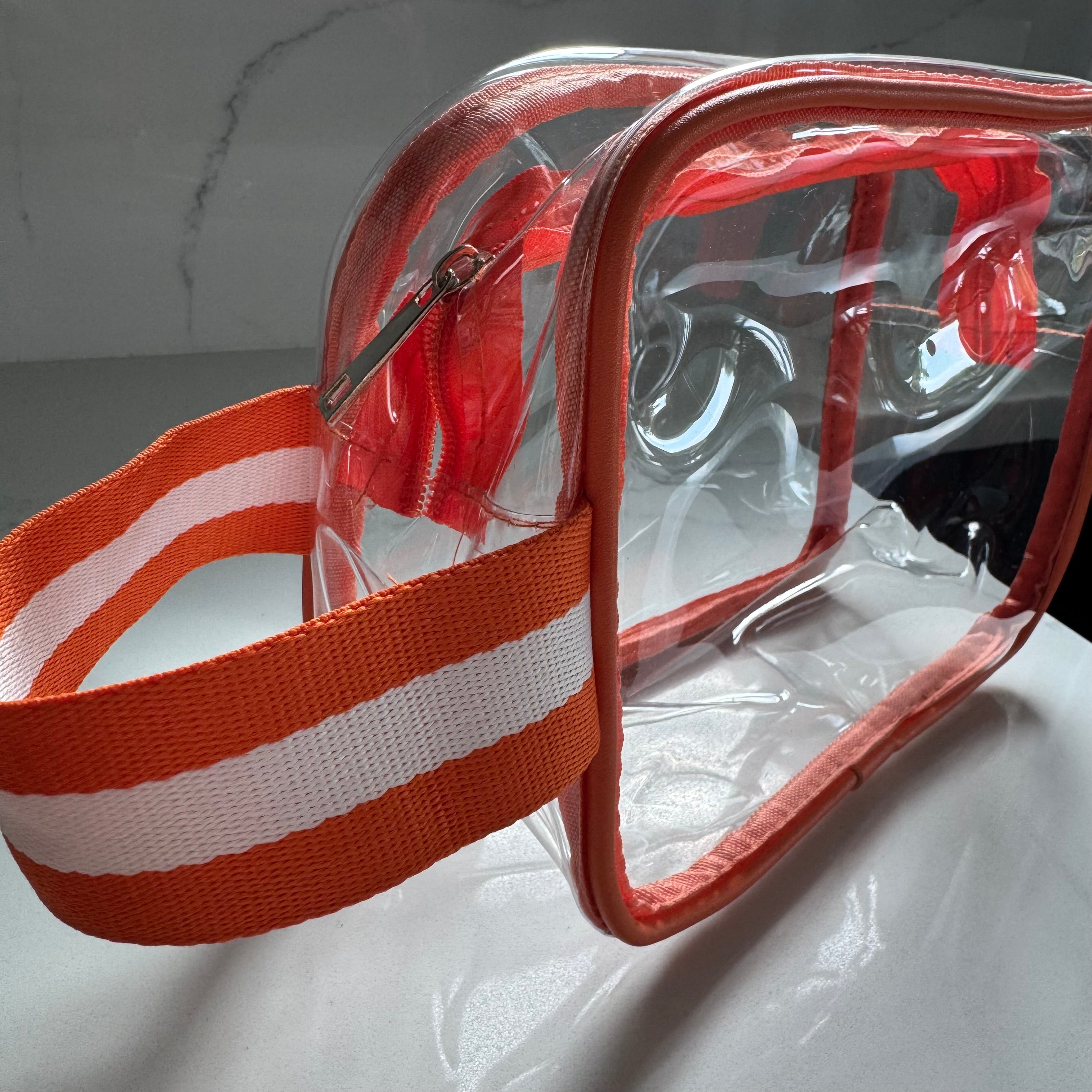 Orange and White Loop Bag
