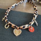 Basketball Initial Bandana Necklace Leopard