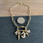 Kimberly Carabiner Cross Charm Necklace