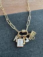 Mia Cheer Mom Carabiner Necklace