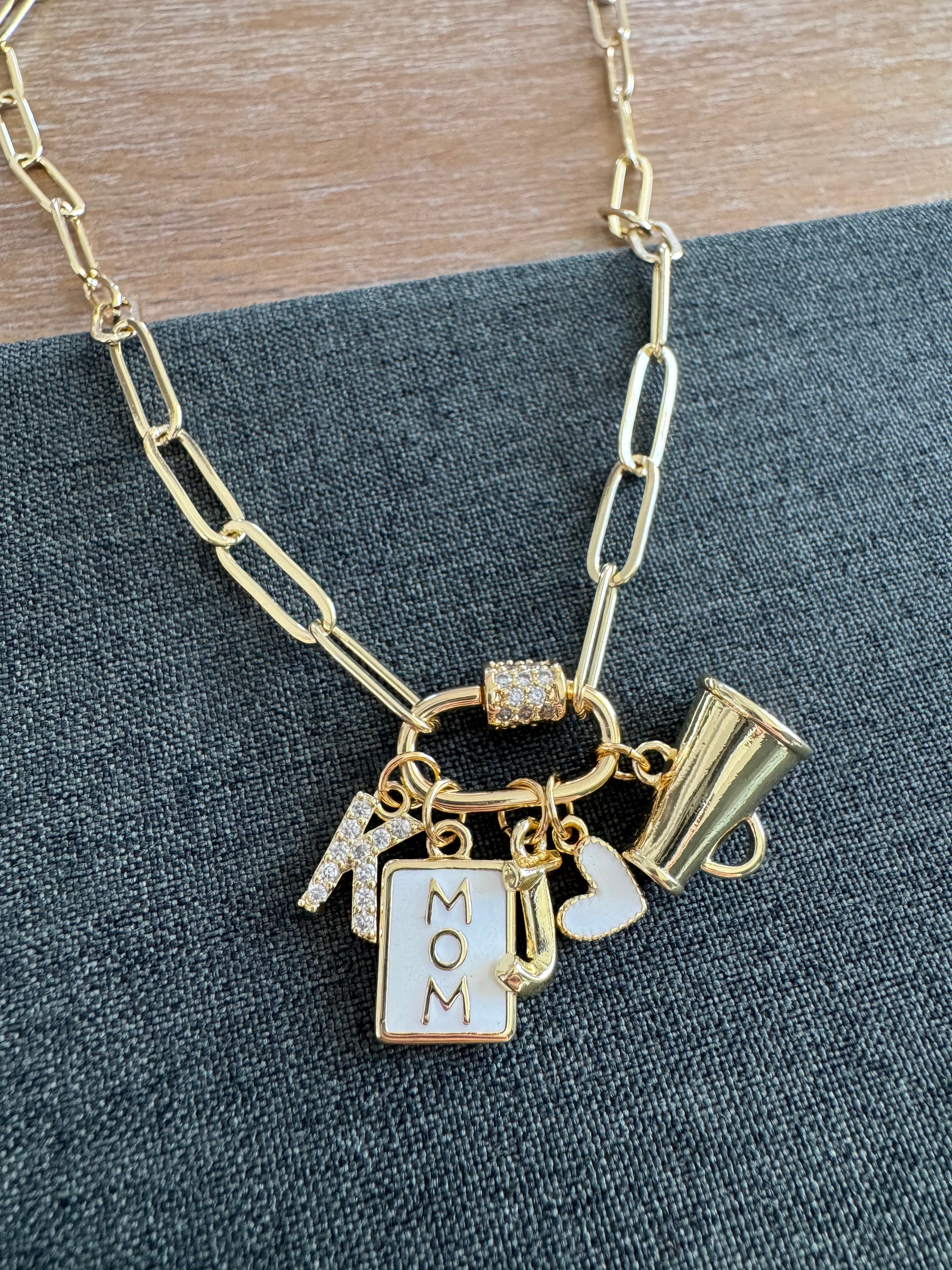 Mia Cheer Mom Carabiner Necklace