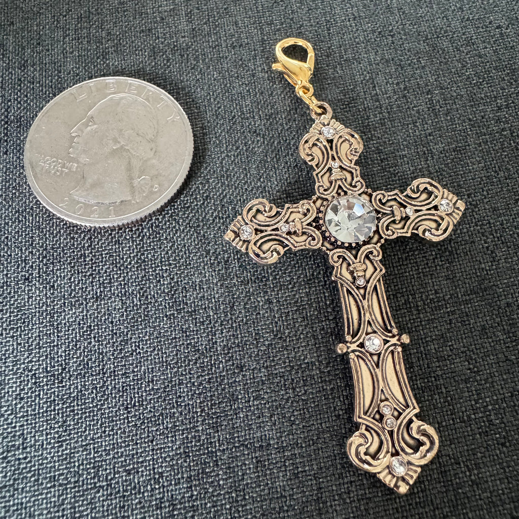Cross Shoe Bag Charm with clasp