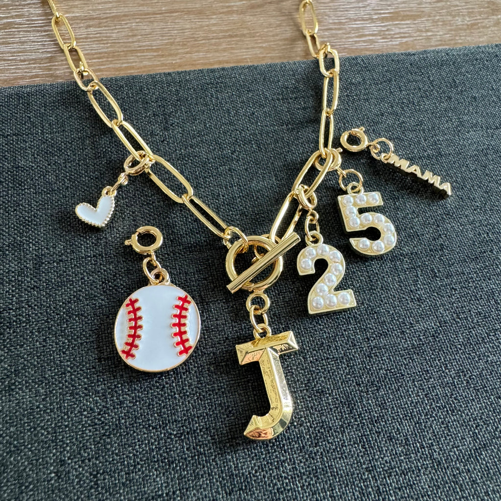Baseball Mama Number Necklace