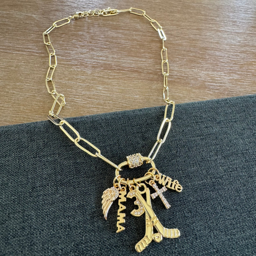 Hockey Mama Charm Necklace