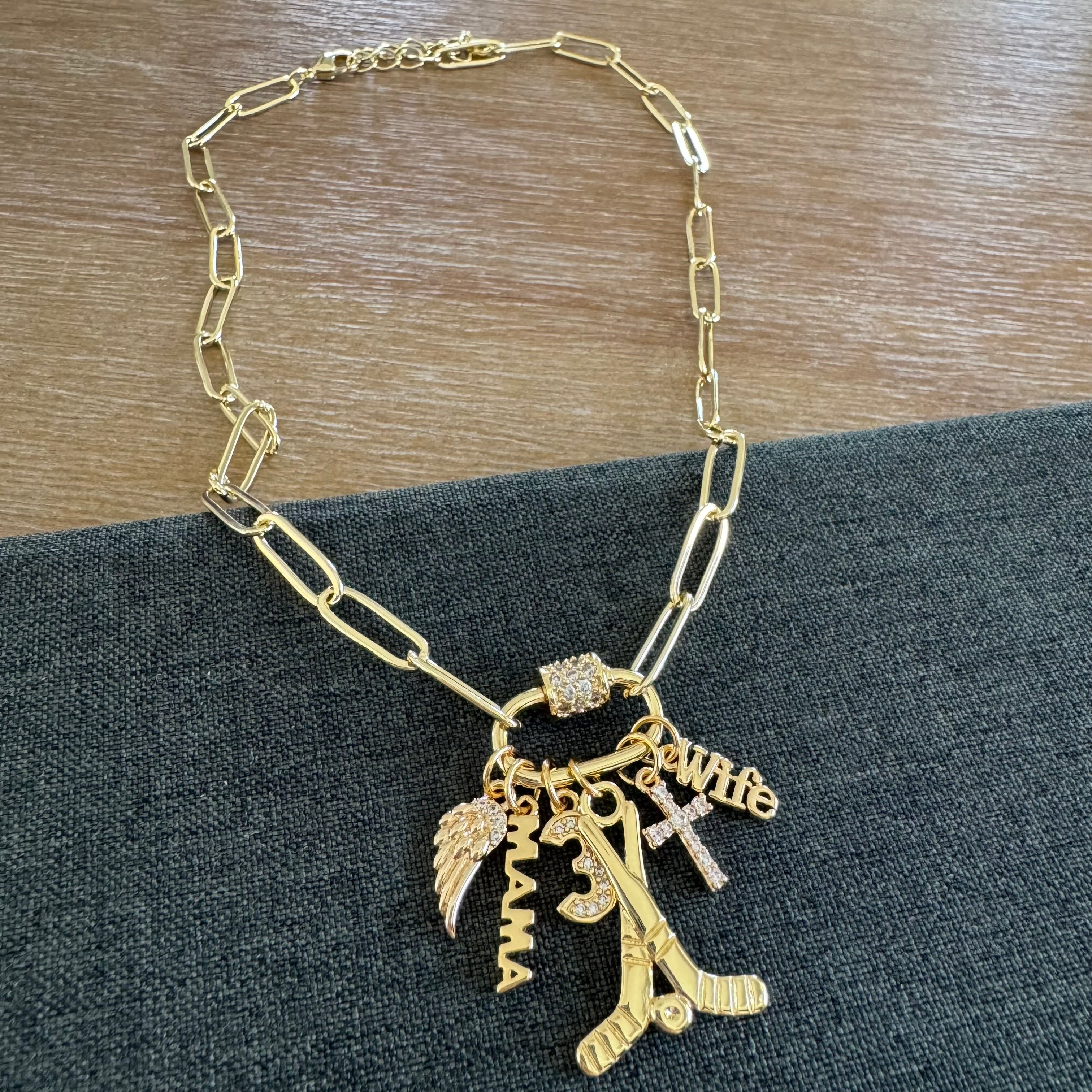 Hockey Mama Charm Necklace