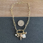 Zoe Carabiner Mom Charm Necklace