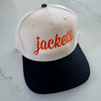 Embroidered Jackets Orange Hat Black