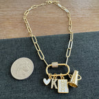 Ford Cheer Mom Carabiner Necklace