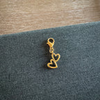 Double Heart Shoe Charm