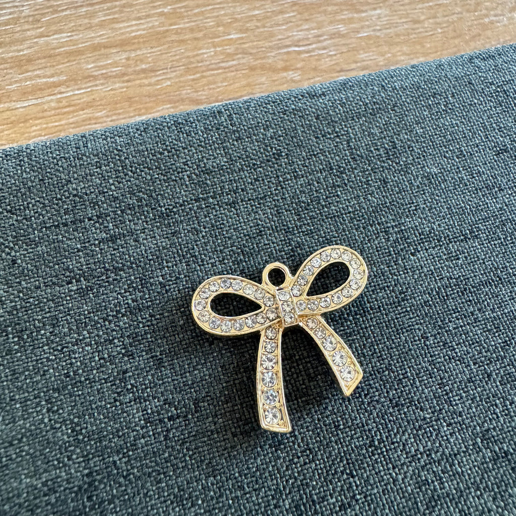 Rhinestone Bow Charm