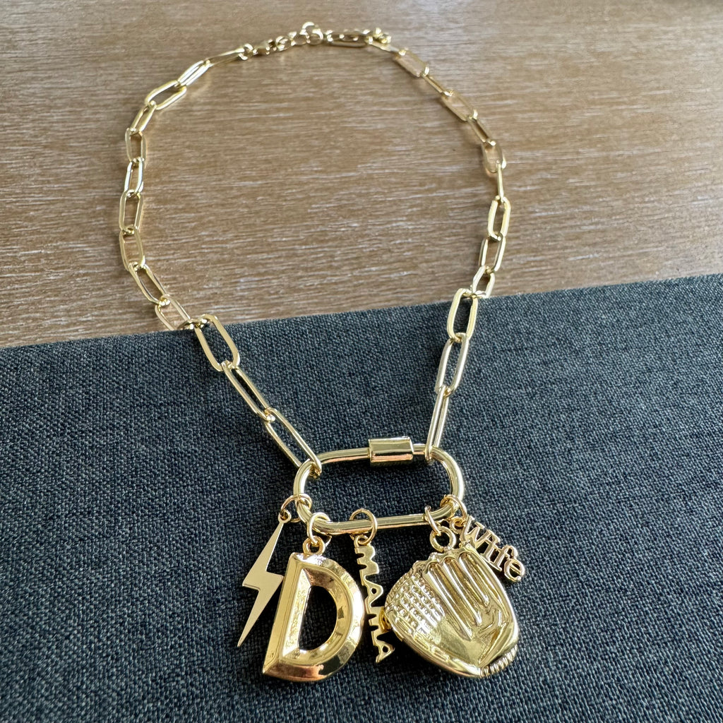 Baseball Glove Mama Charm Necklace