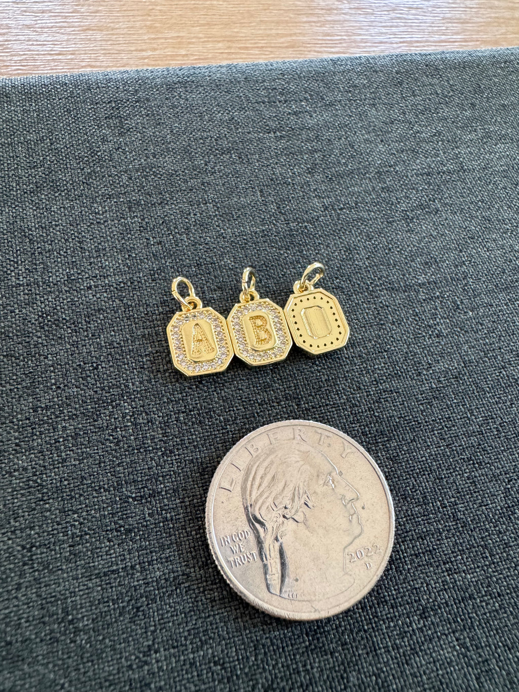 Letter Charm Tags