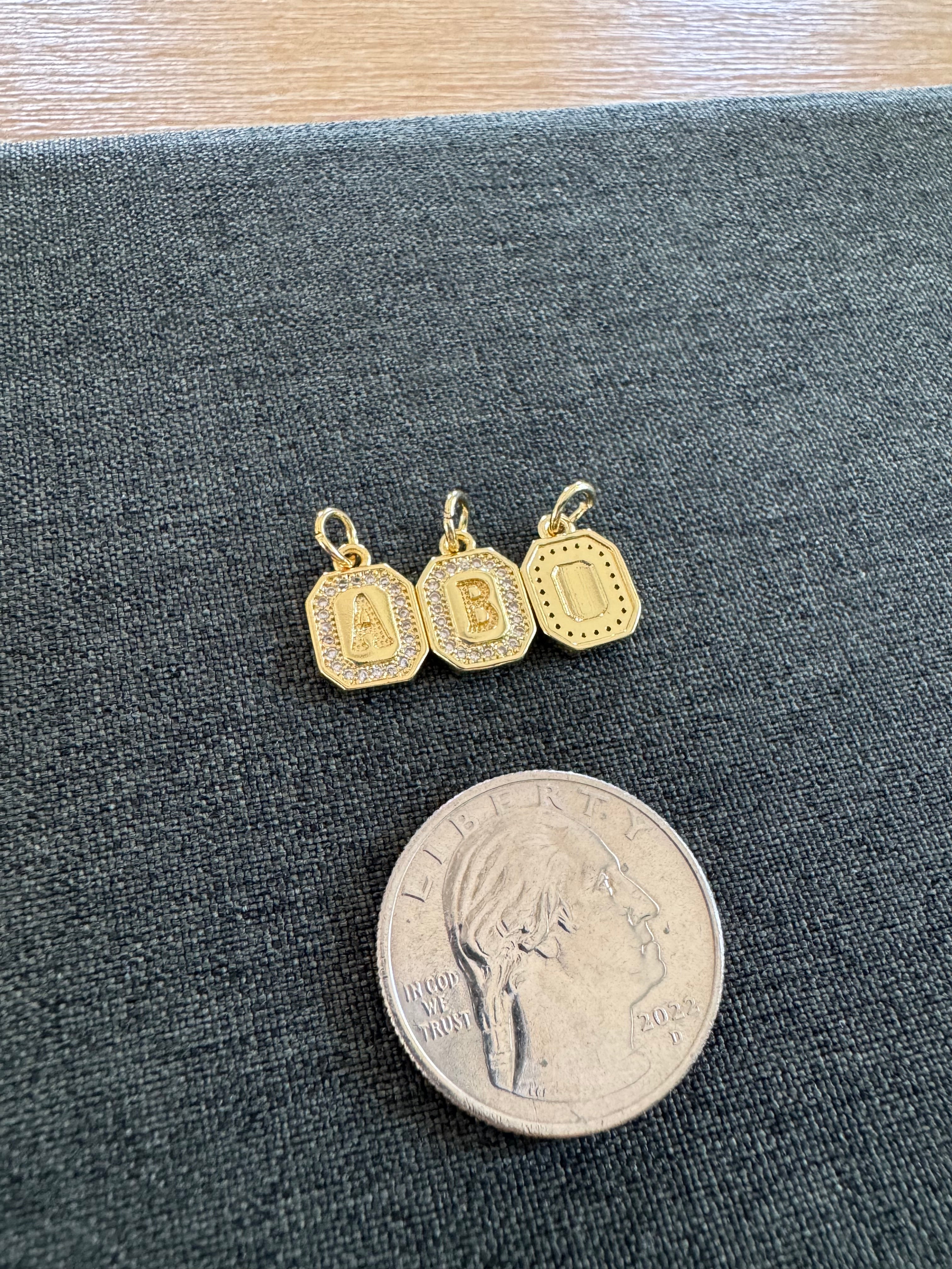 Letter Charm Tags