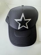 Dual Silver Star Black Hat