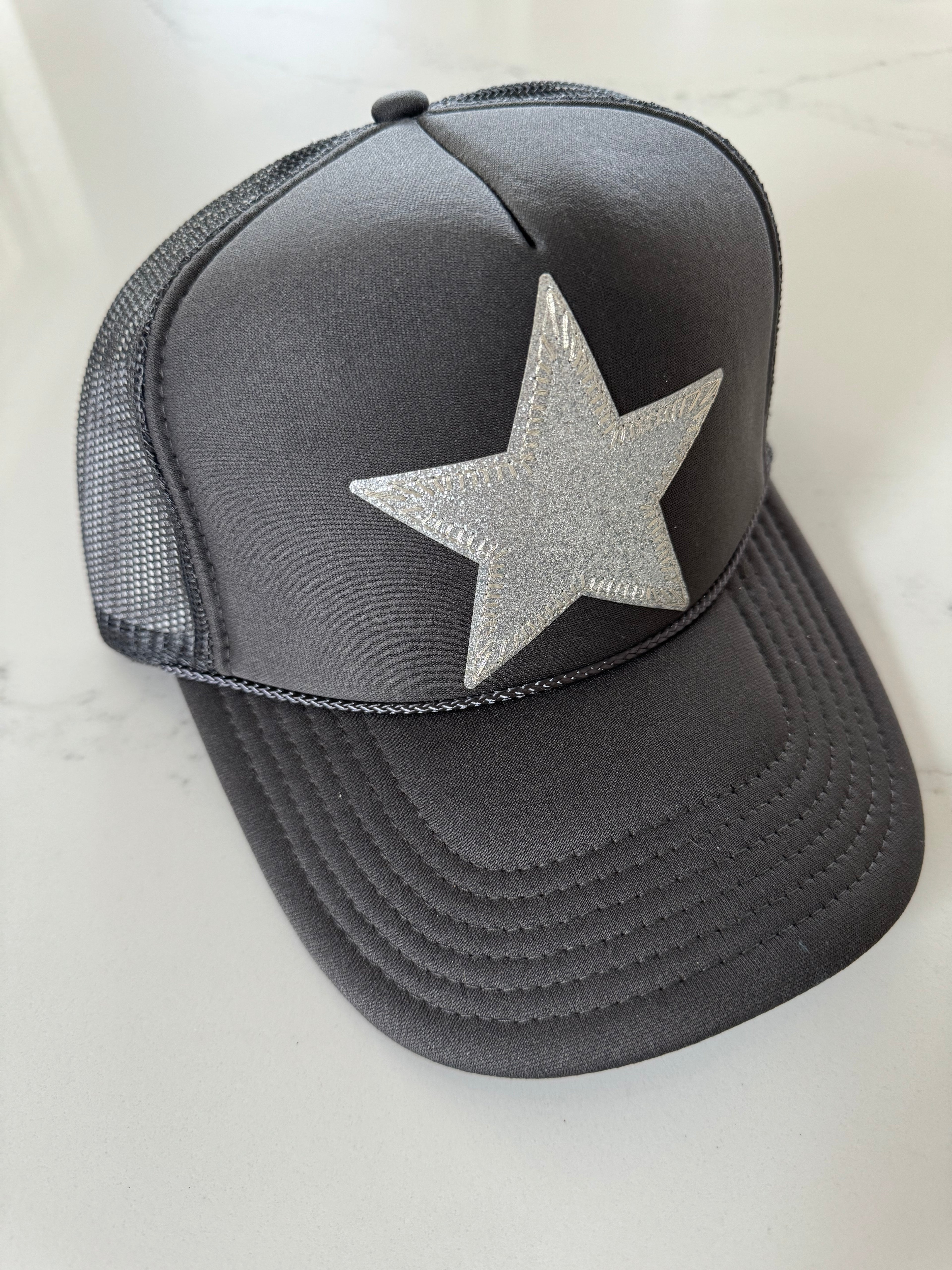 Silver Star Charcoal Hat