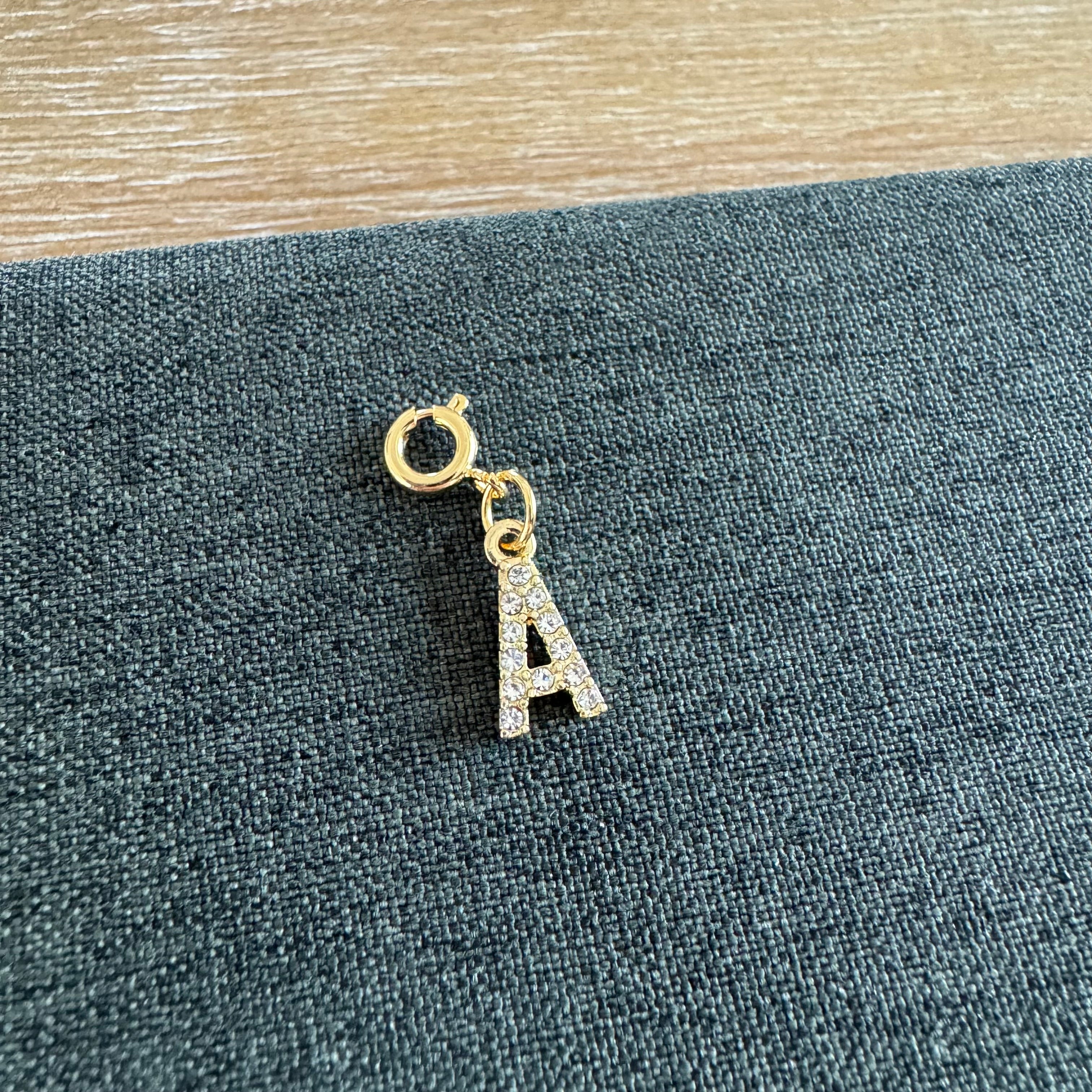 Stone Letter Charm with clasp