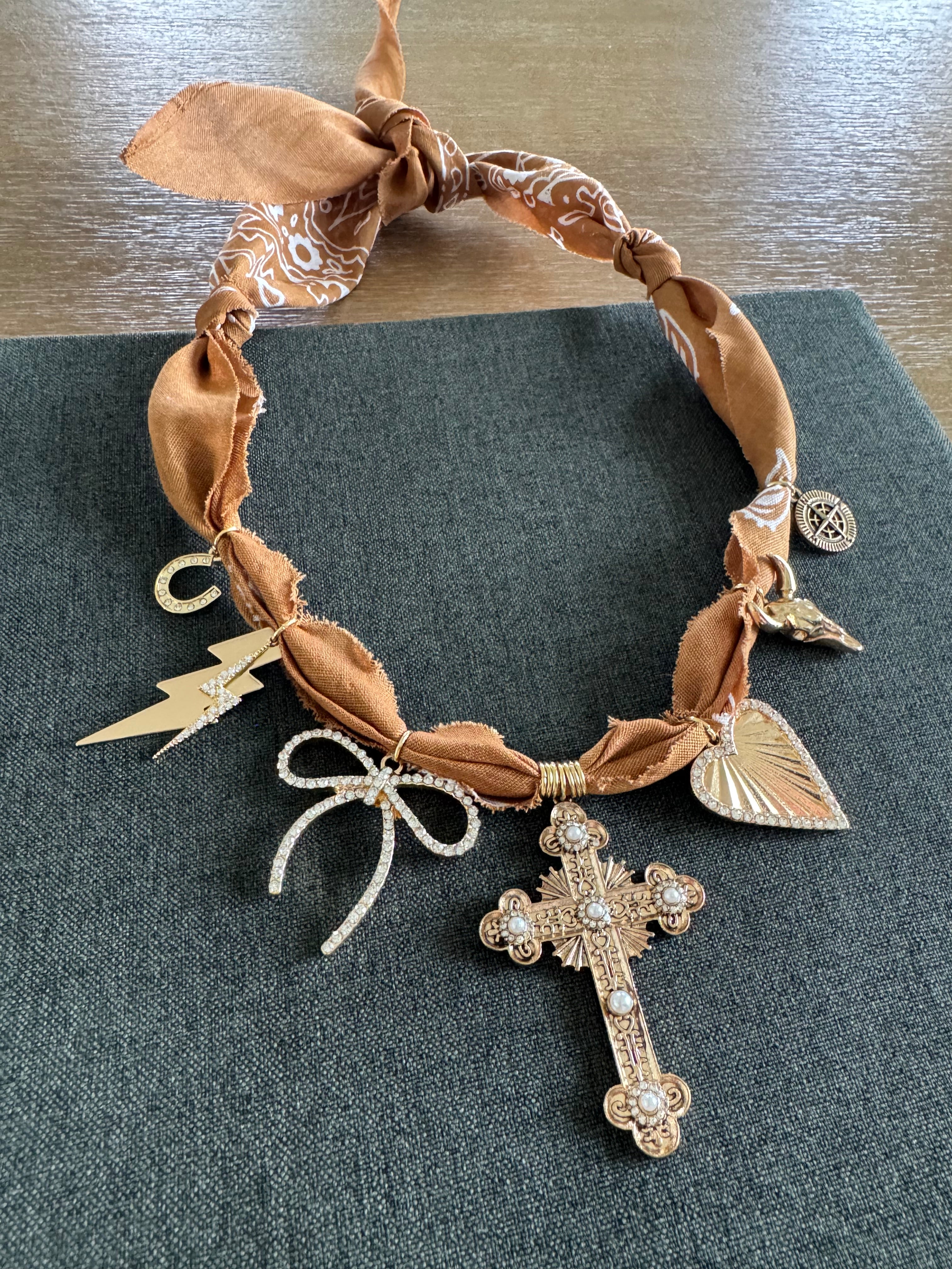 Hometown Wallen Bandana Charm Necklace
