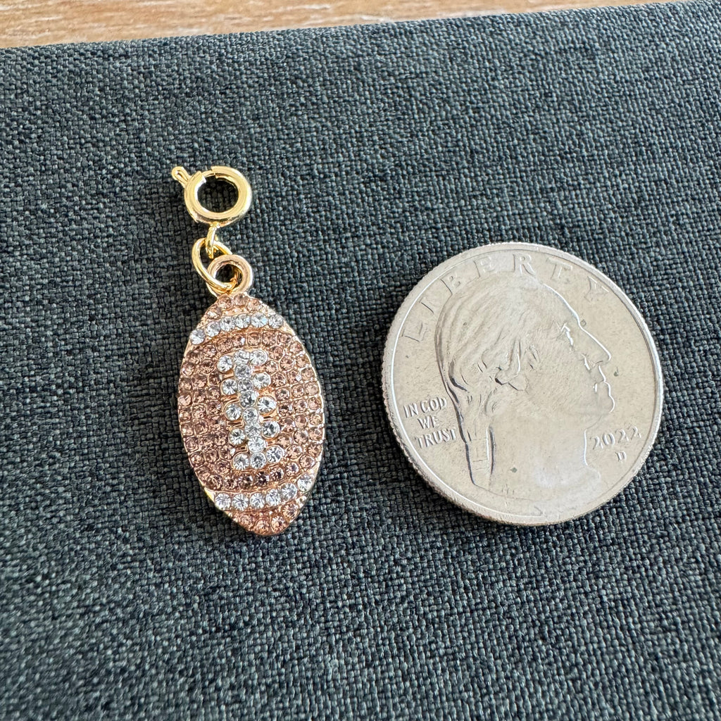 Football Stone Charm with clasp