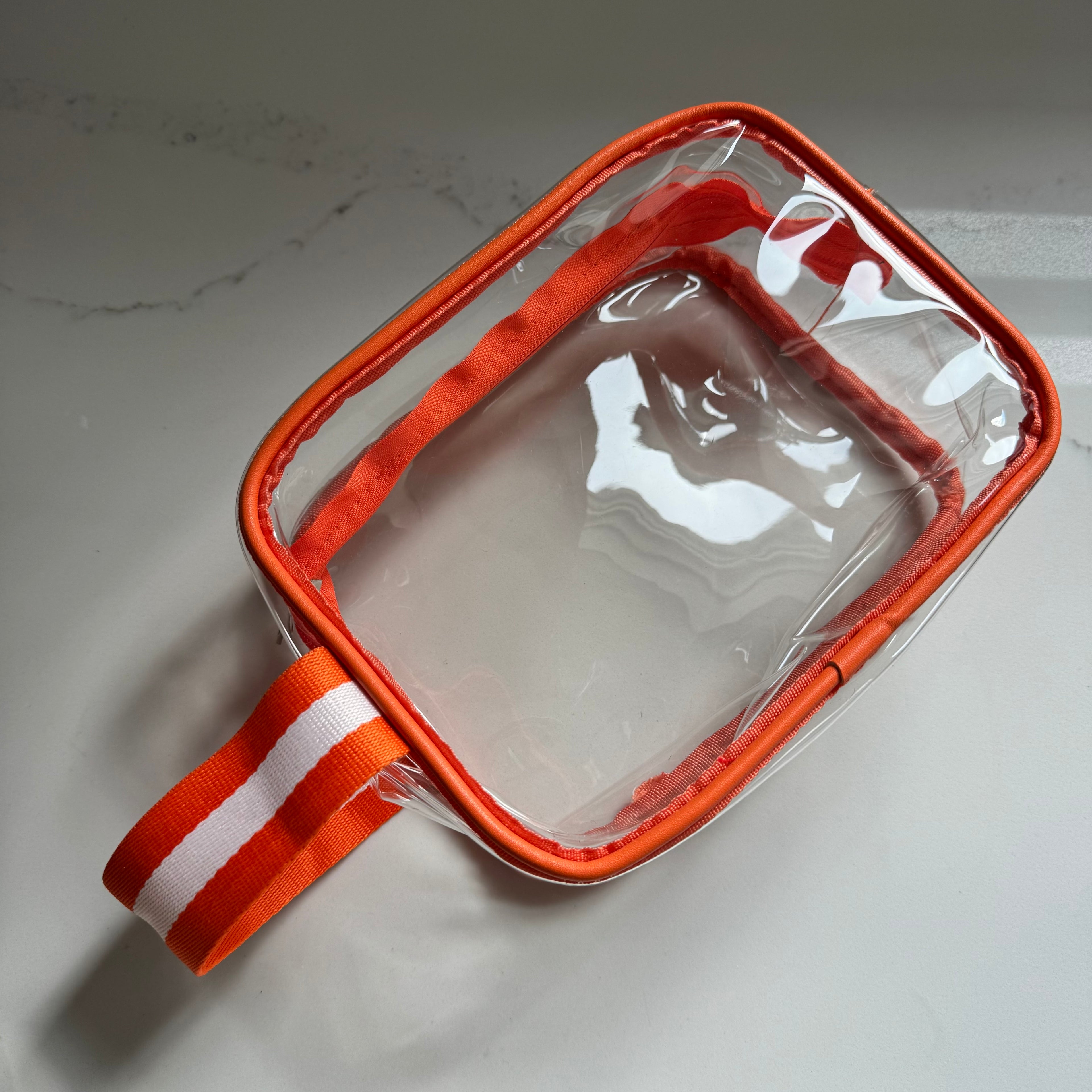 Orange and White Loop Bag