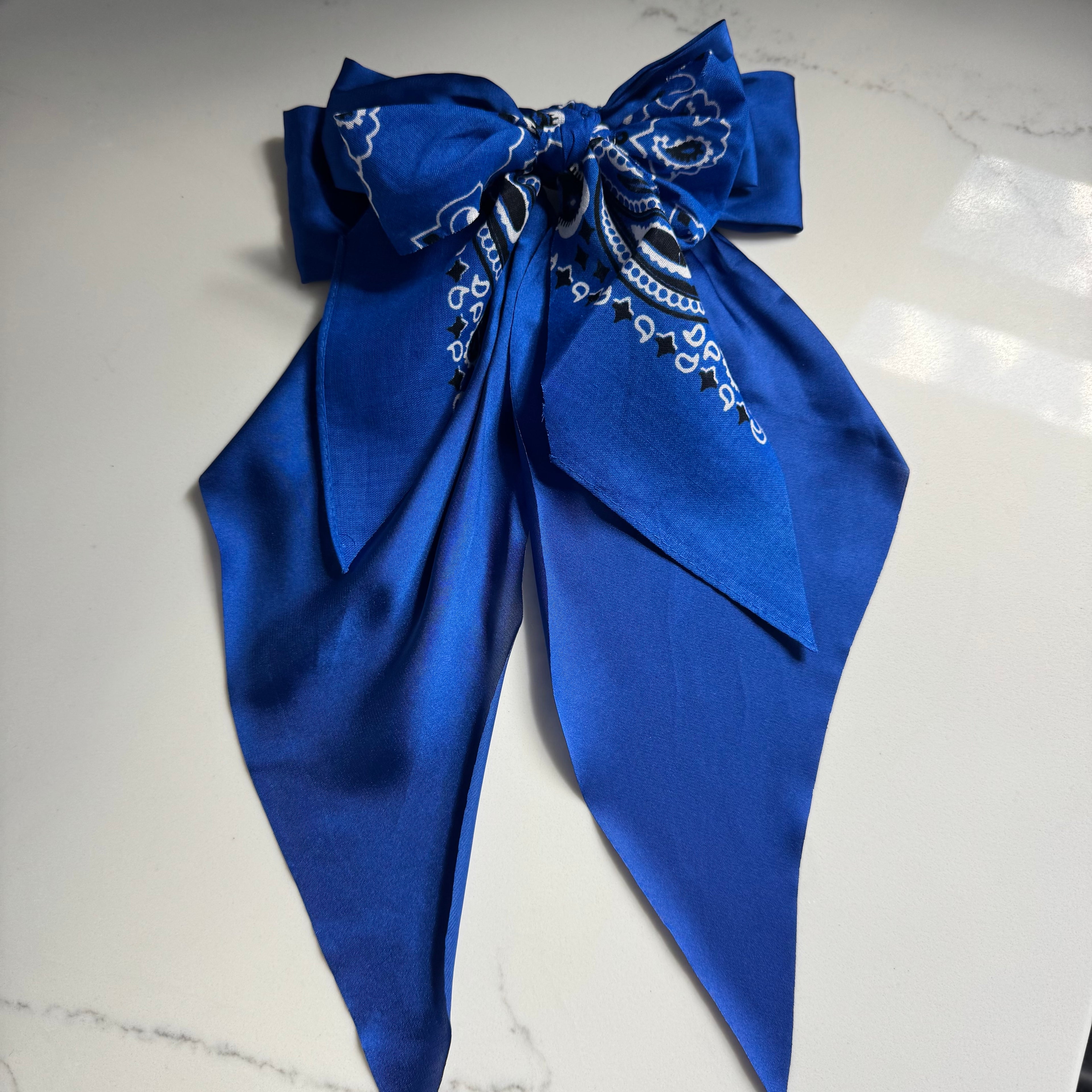Blue Bow with bandana