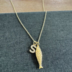 Fish Initial Casen Necklace