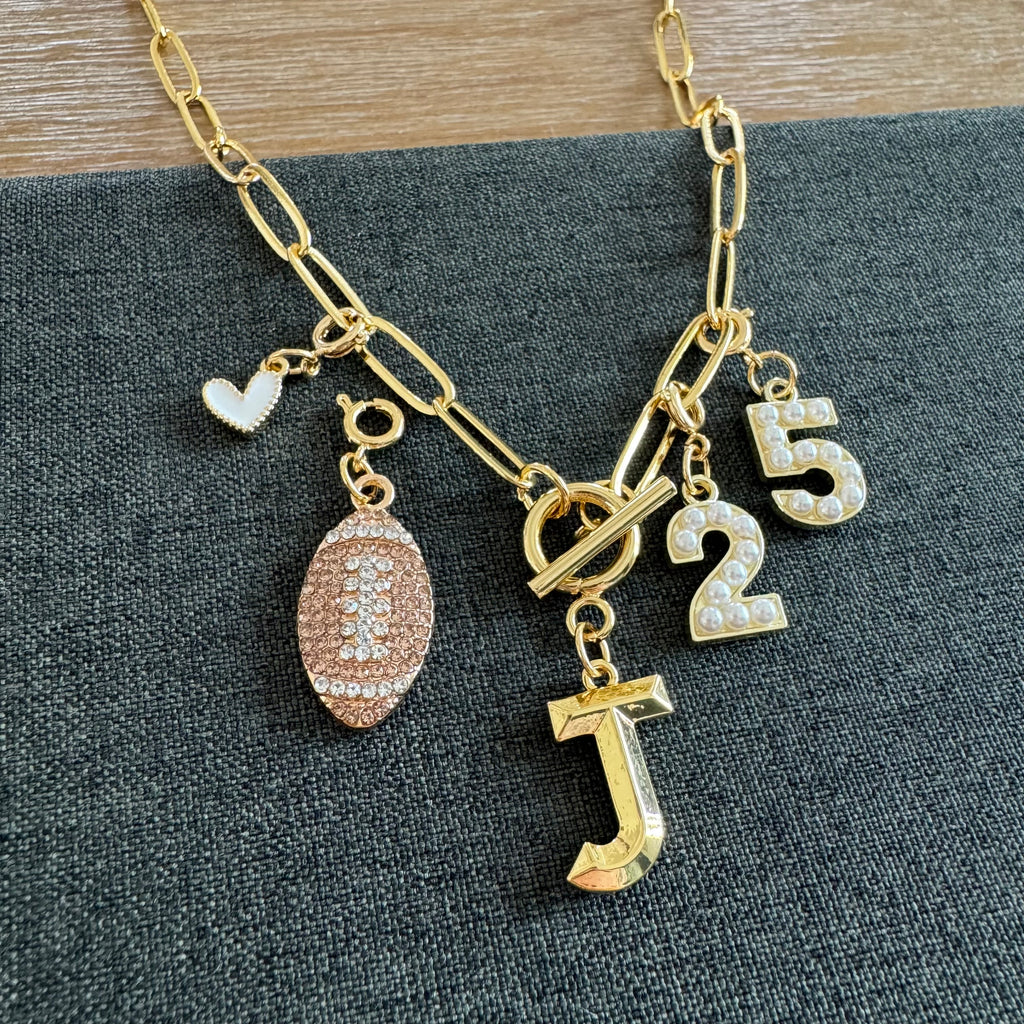 Football Number Necklace