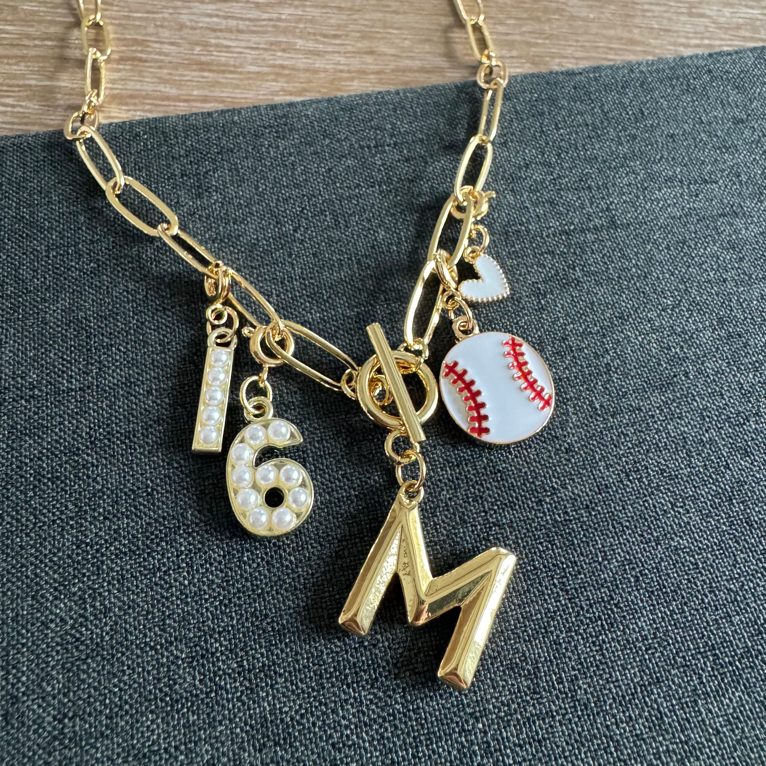 Baseball Number Necklace
