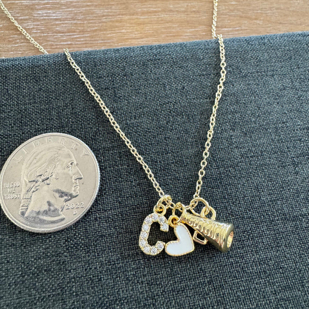 Cheer Heart Initial Necklace