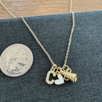 Cheer Heart Initial Necklace