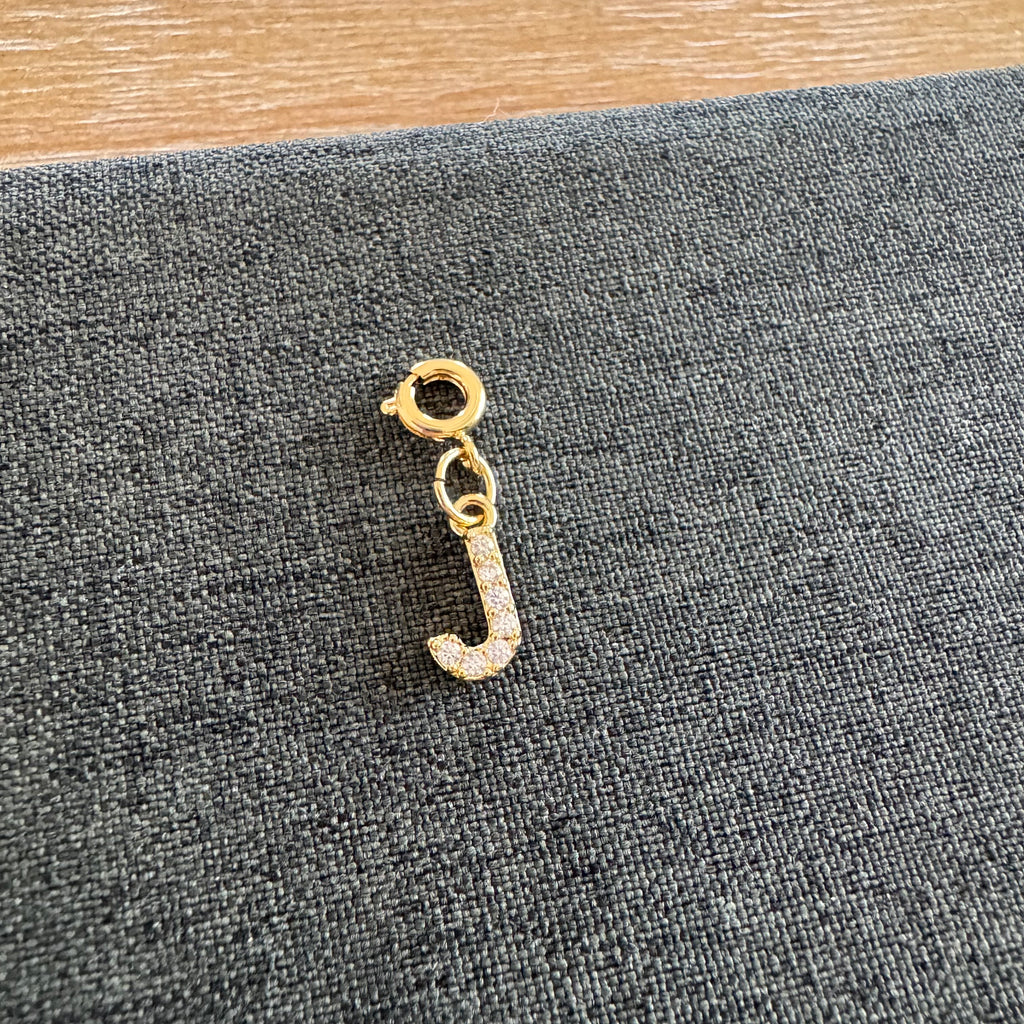 Rhinestone Letter Charm with clasp